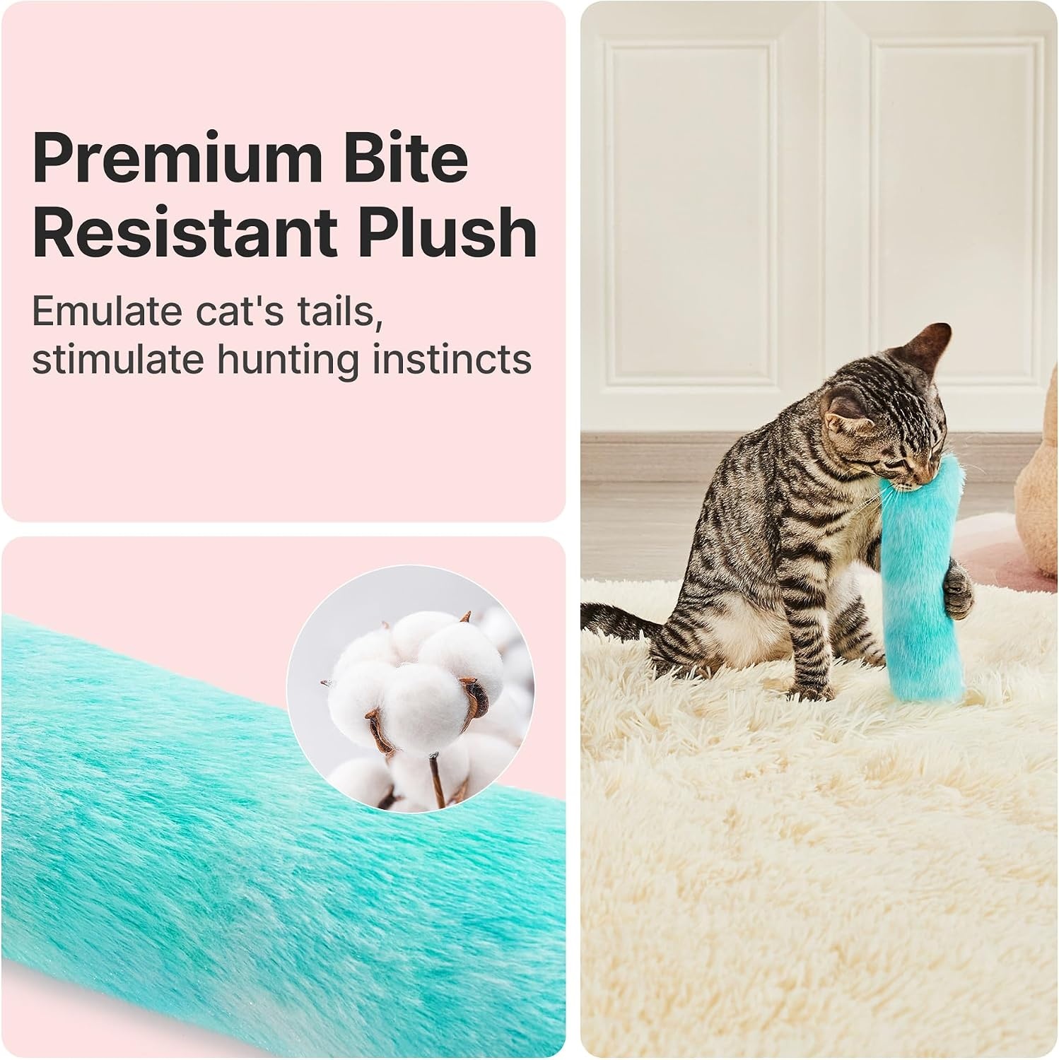 image:imagePotaroma Cat Toys Pillows 3 Pack Catnip Inside Indoor Interactive FunPastel Colors