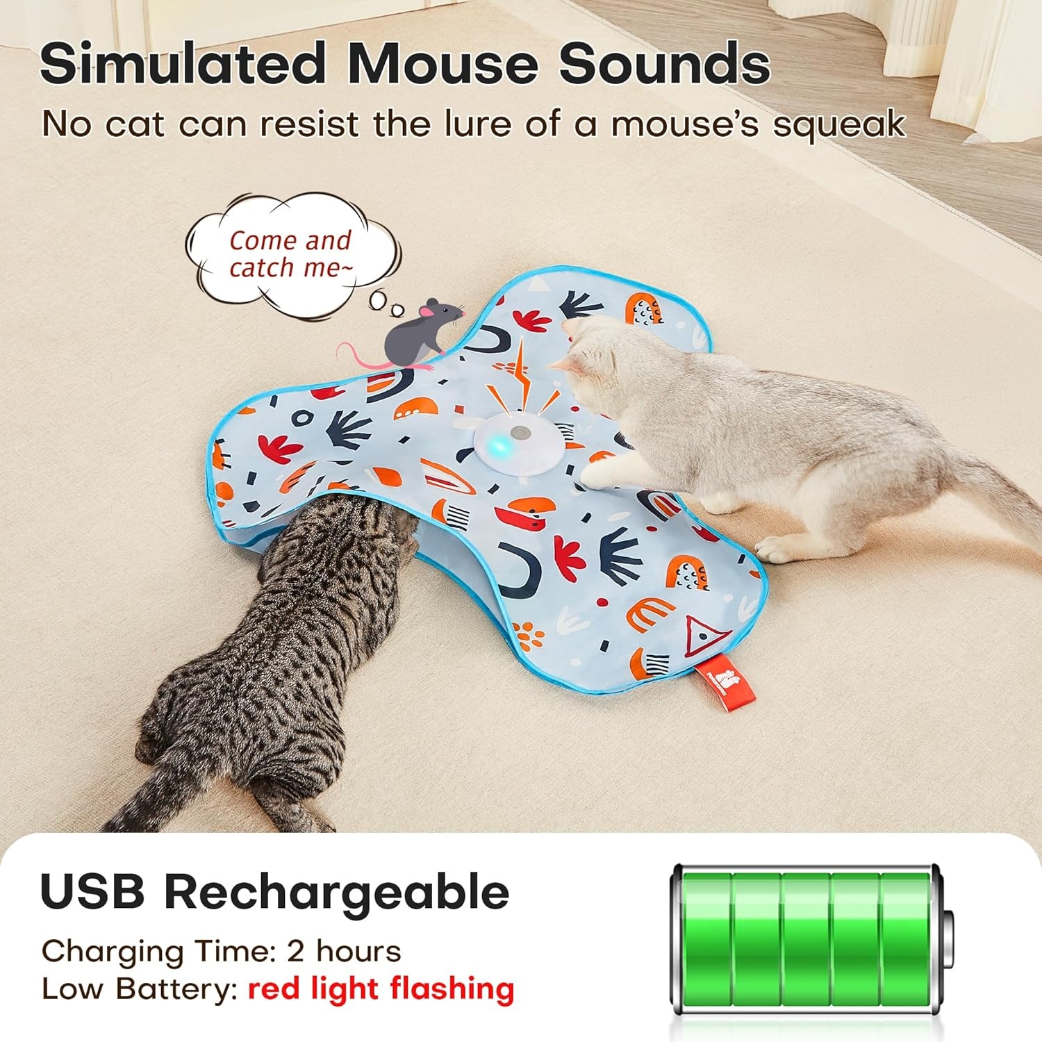 image:imagePotaroma Hide and Seek Interactive Cat ToysFloral Cover