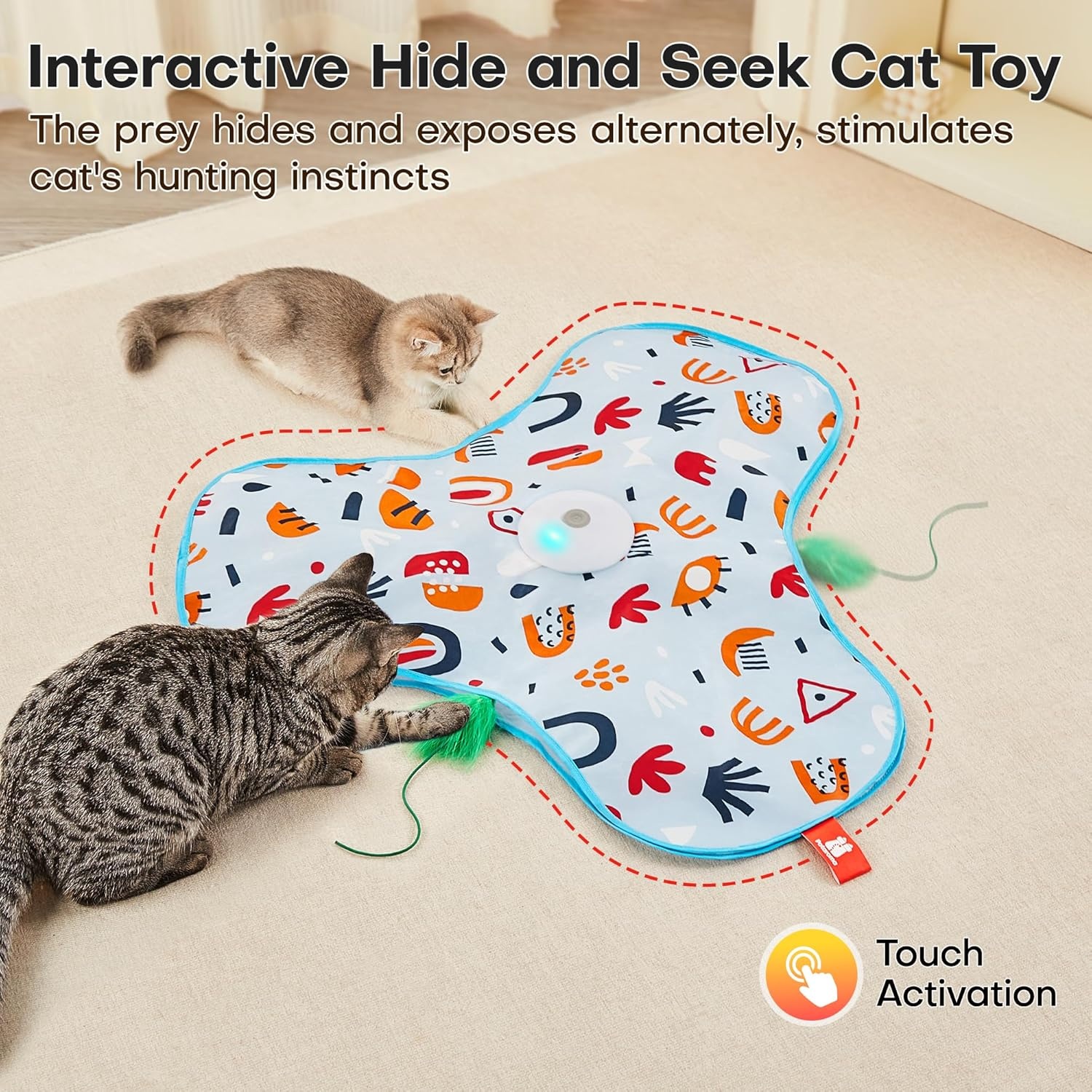 image:imagePotaroma Hide and Seek Interactive Cat ToysFloral Cover