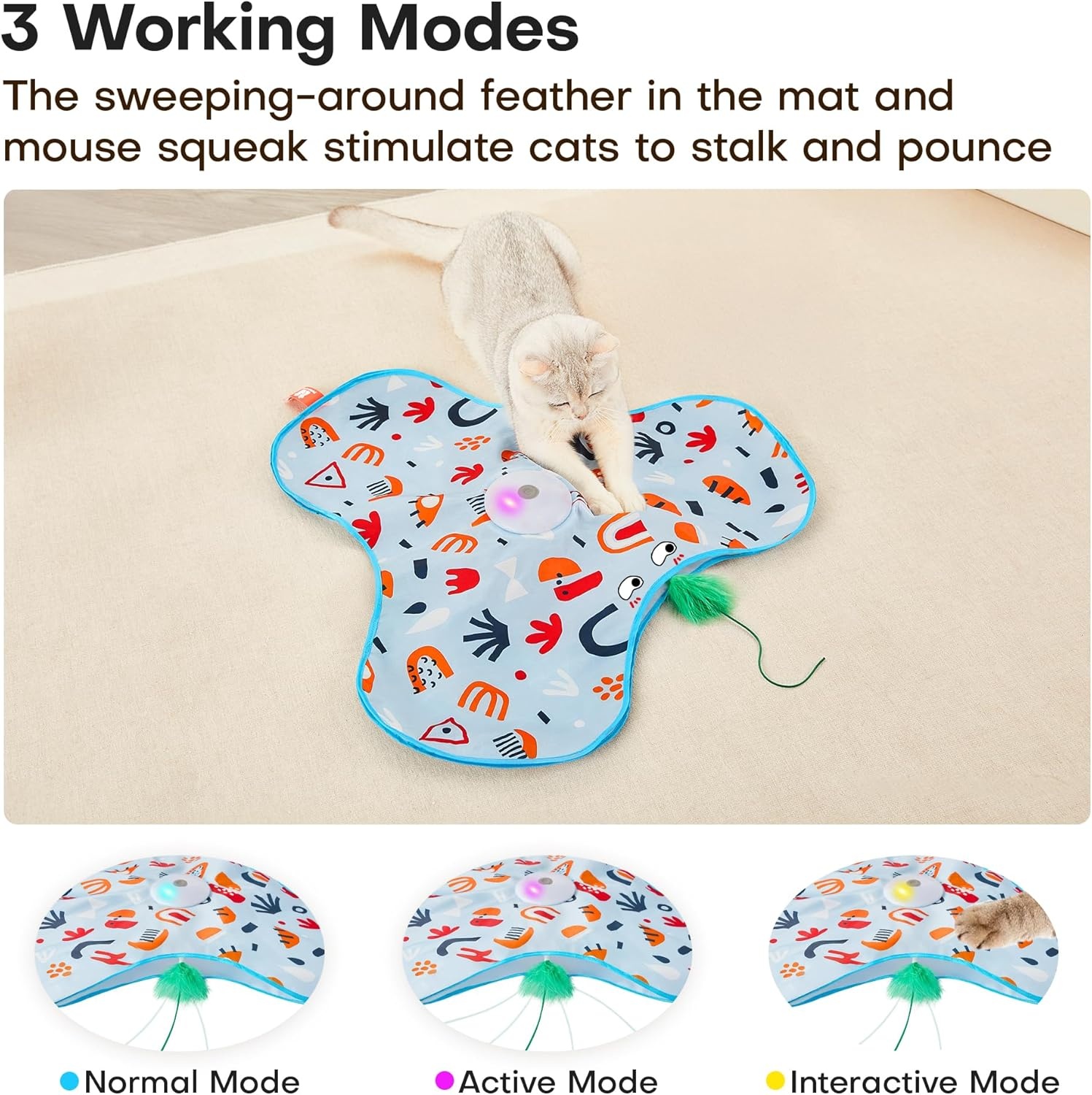 image:imagePotaroma Hide and Seek Interactive Cat ToysFloral Cover