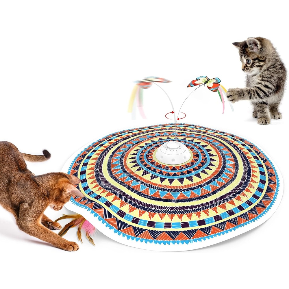 image:imagePotaroma Cat Toys Chargeable 3in1 Hide and Seek Interactive FunVibrant Bohemian