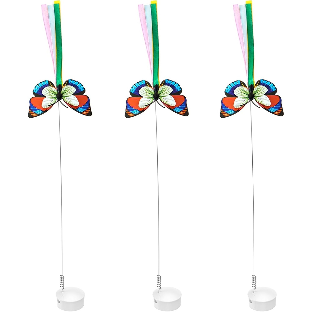 image:imagePotaroma Pack of 3 Butterfly Refills 3 in 1 Hide and Seek Cat Toys