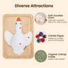 Potaroma Birds Cat Toys, 2 Pack Catnip Toys Soft Durable(White and Brown)