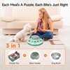 Potaroma Dog Puzzle Toy 2 Levels, Slow Feeder, Pup Food Treat Feeding Dispenser for IQ Training and Entertainment for All Breeds 4.2 Inch Height(Green White)
