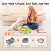 Potaroma Dog Puzzle Toy 2 Levels, Slow Feeder, Pup Food Treat Feeding Dispenser for IQ Training and Entertainment for All Breeds 4.2 Inch Height(Yellow Blue)