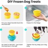 Potaroma Dog Toys Treat Dispenser Ball, Freezable Slow Feeder Puzzle Chew(4.0 Inches)