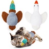 Potaroma Birds Cat Toys, 2 Pack Catnip Toys Soft Durable(White and Brown)