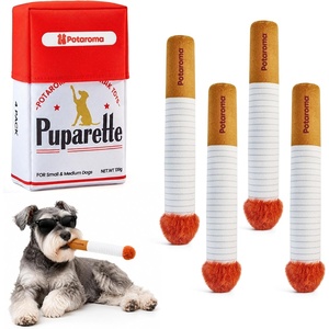 Potaroma Squeaky Dog Toys 4 Pack, Funny Plush Sticks for Small Medium Dogs